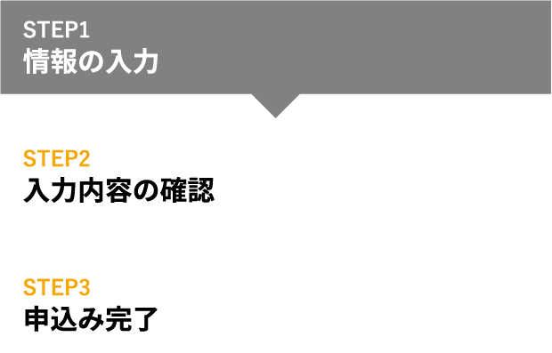 採用申込みフォームフロー